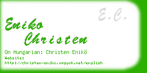 eniko christen business card